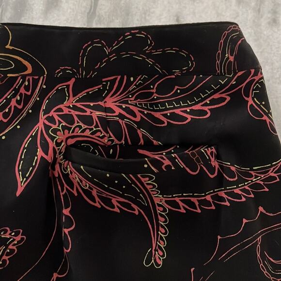 Hearts of Palm Black Paisley & Flower Print Pants Woman’s Size 16 - Picture 12 of 12